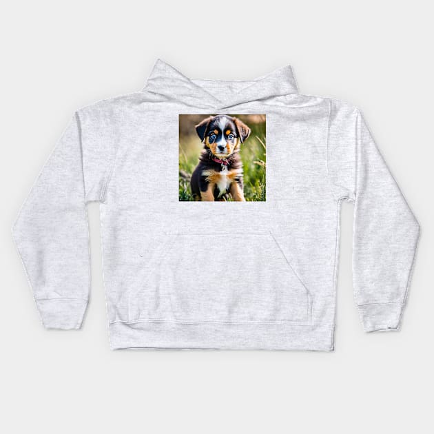 Puppy Kids Hoodie by Graz-Photos